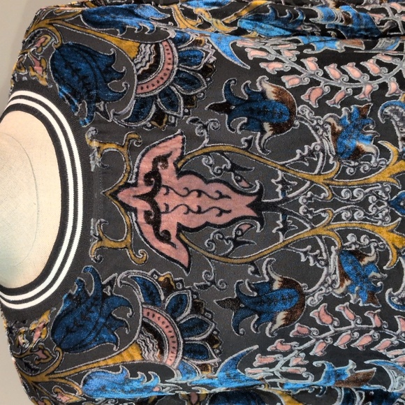 Hale Bob L Black and Blue Velvet Top - Picture 3 of 16